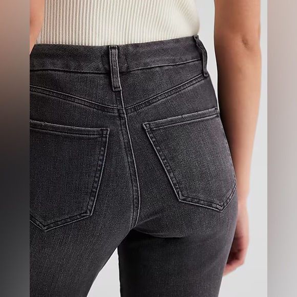 Express High Waisted Black Denim Jeans - Picture 5 of 7